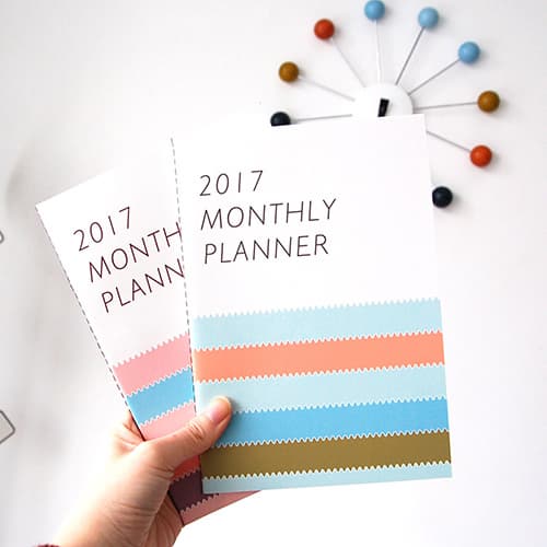 2017 A5 Monthly Planner